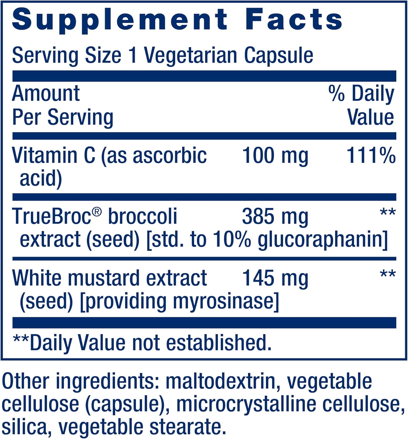 Life Extension Optimized Broccoli with Myrosinase