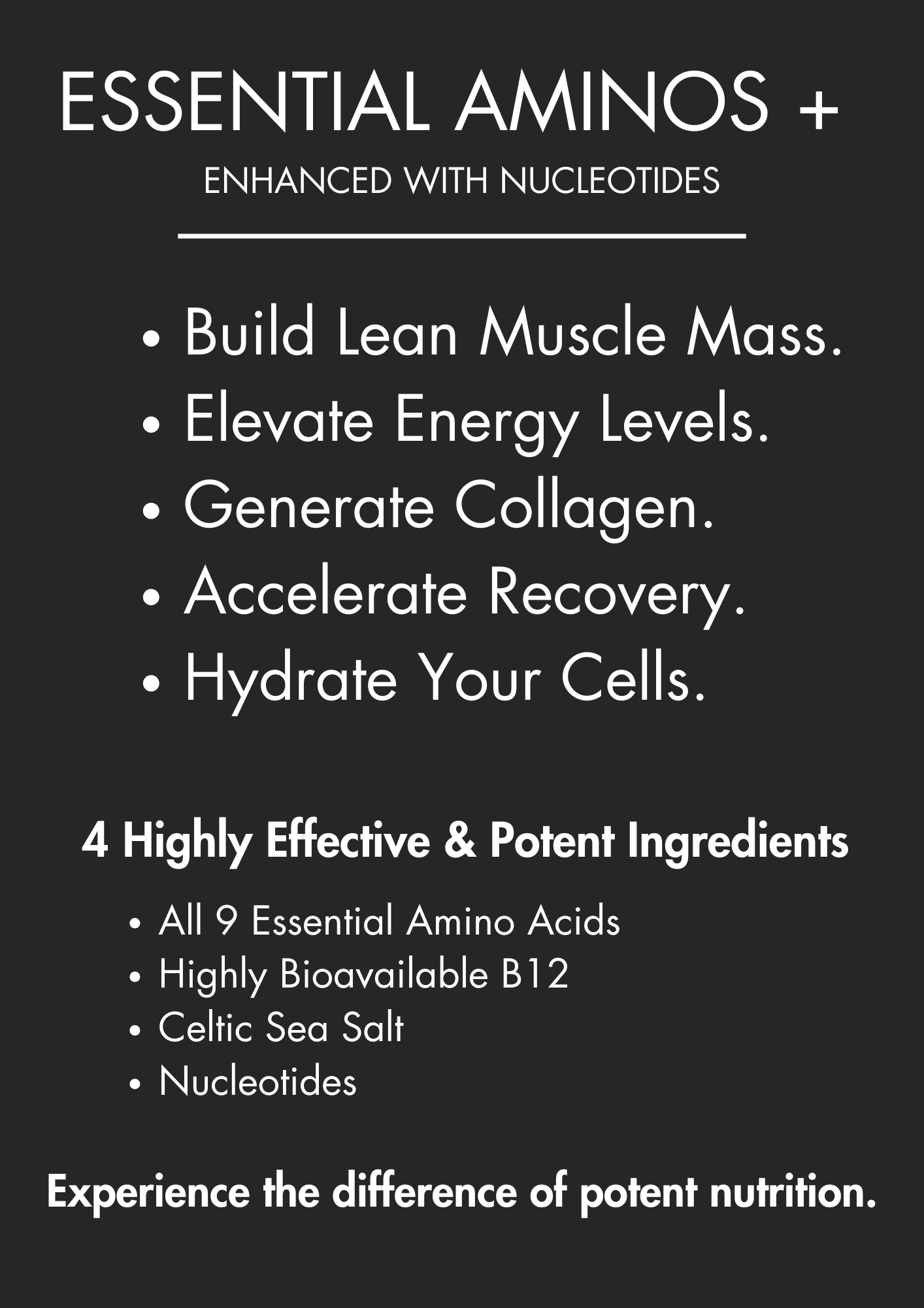 Alive Essential Aminos+ | Muscle Growth, Fasting, Recovery & DNA Support