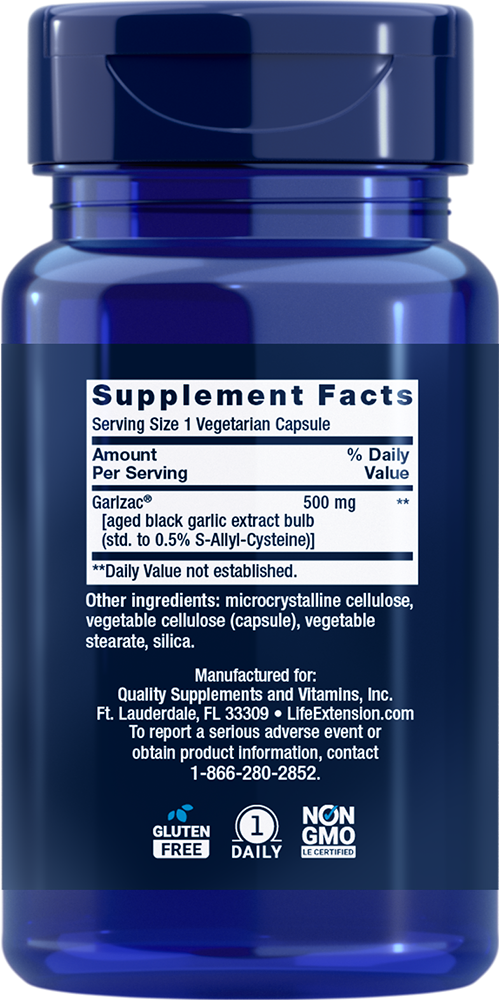 Life Extension Aged Black Garlic — Supplement Facts