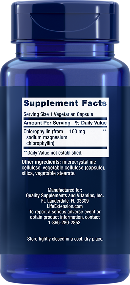 Life Extension Chlorophyllin — Supplement Facts