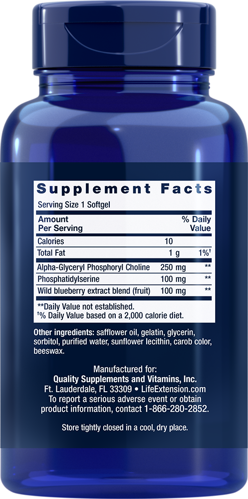 Life Extension Cognitex Alpha GPC — Supplement Facts