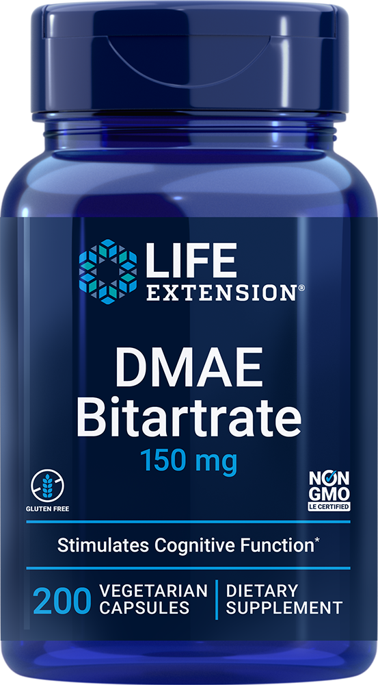 Life Extension DMAE Bitartrate 150 mg, 200 vegetarian capsules