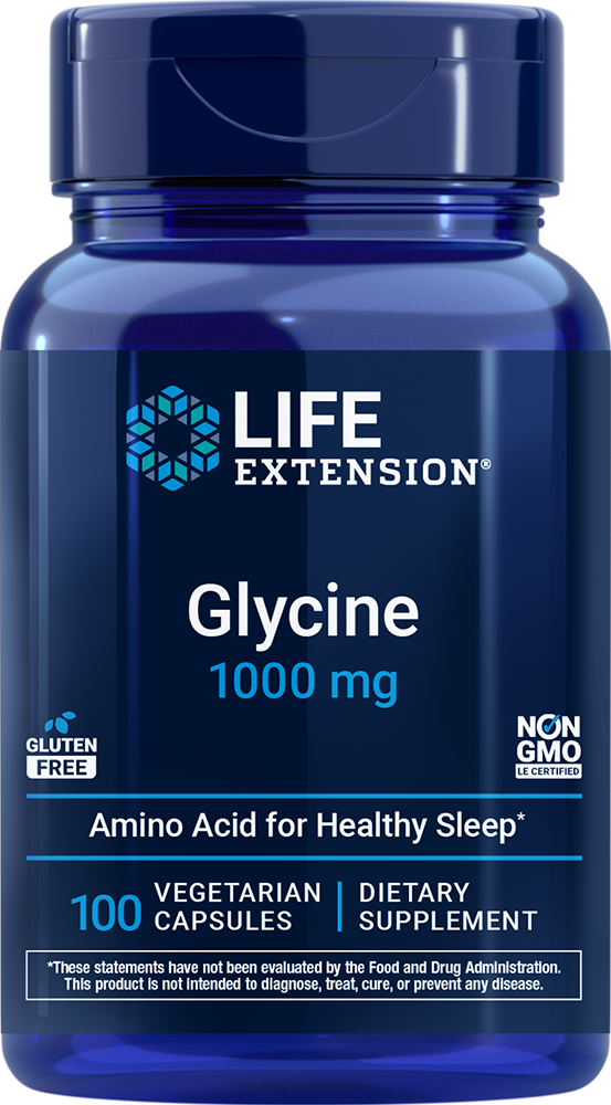 Life Extension Glycine 1000 mg, 100 vegetarian capsules