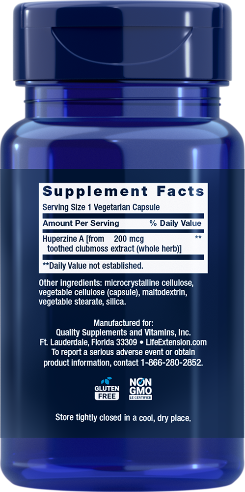 Life Extension Huperzine A — Supplement Facts