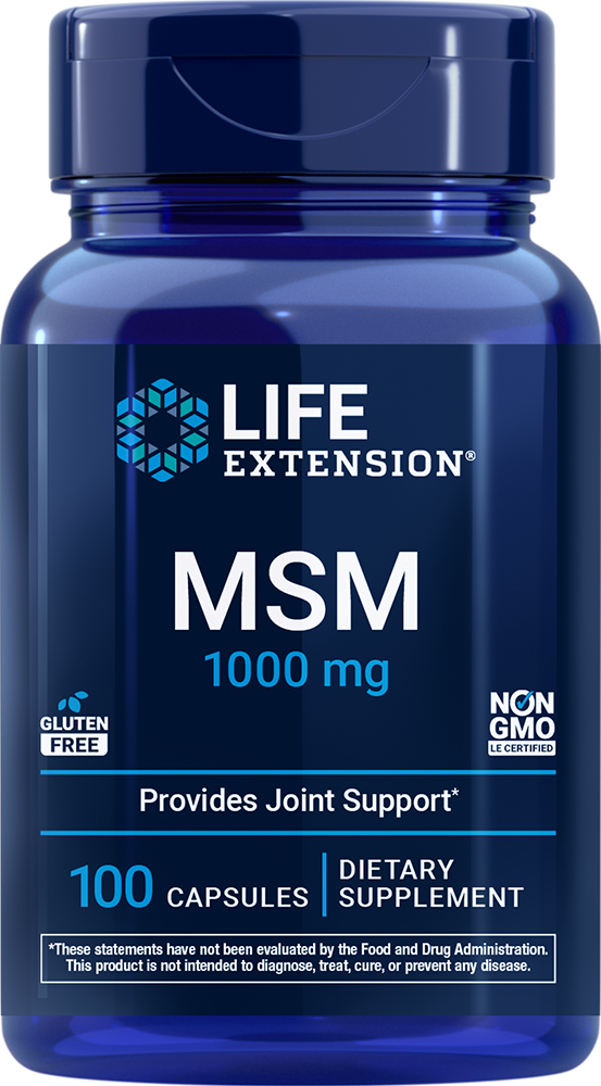 Life Extension MSM 1000 mg, 100 capsules