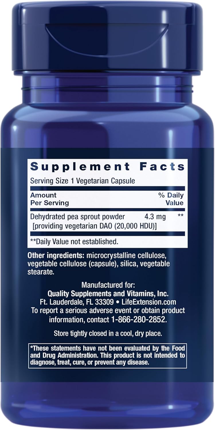 Life Extension Food Sensitivity Relief with Diamine Oxidase