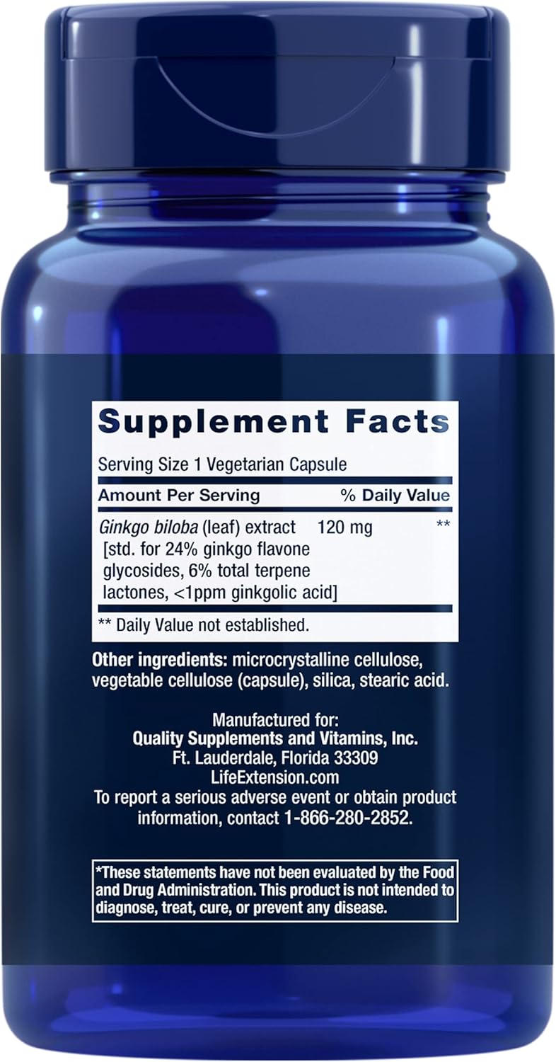 Life Extension Gingko Biloba Certified Extract™