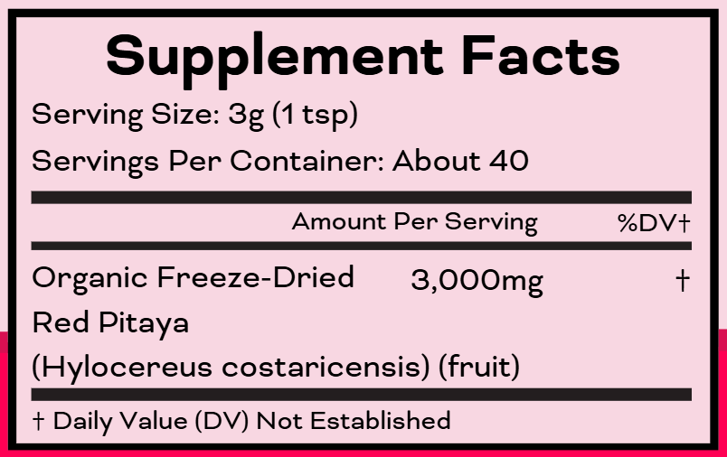 Orgamika Organic Freeze-Dried Red Pitaya Powder