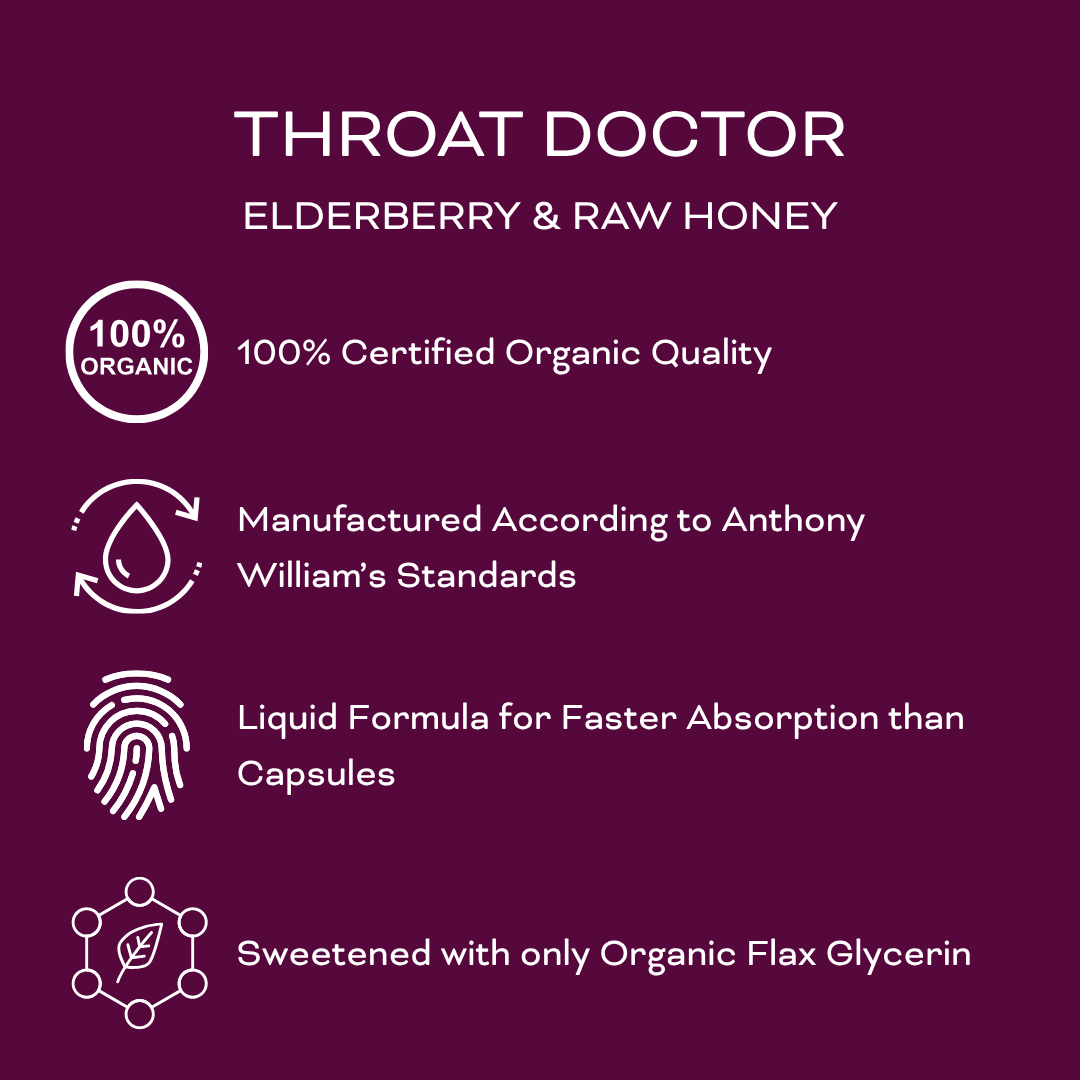 Orgamika Throat Doctor Elderberry & Raw Honey Formula