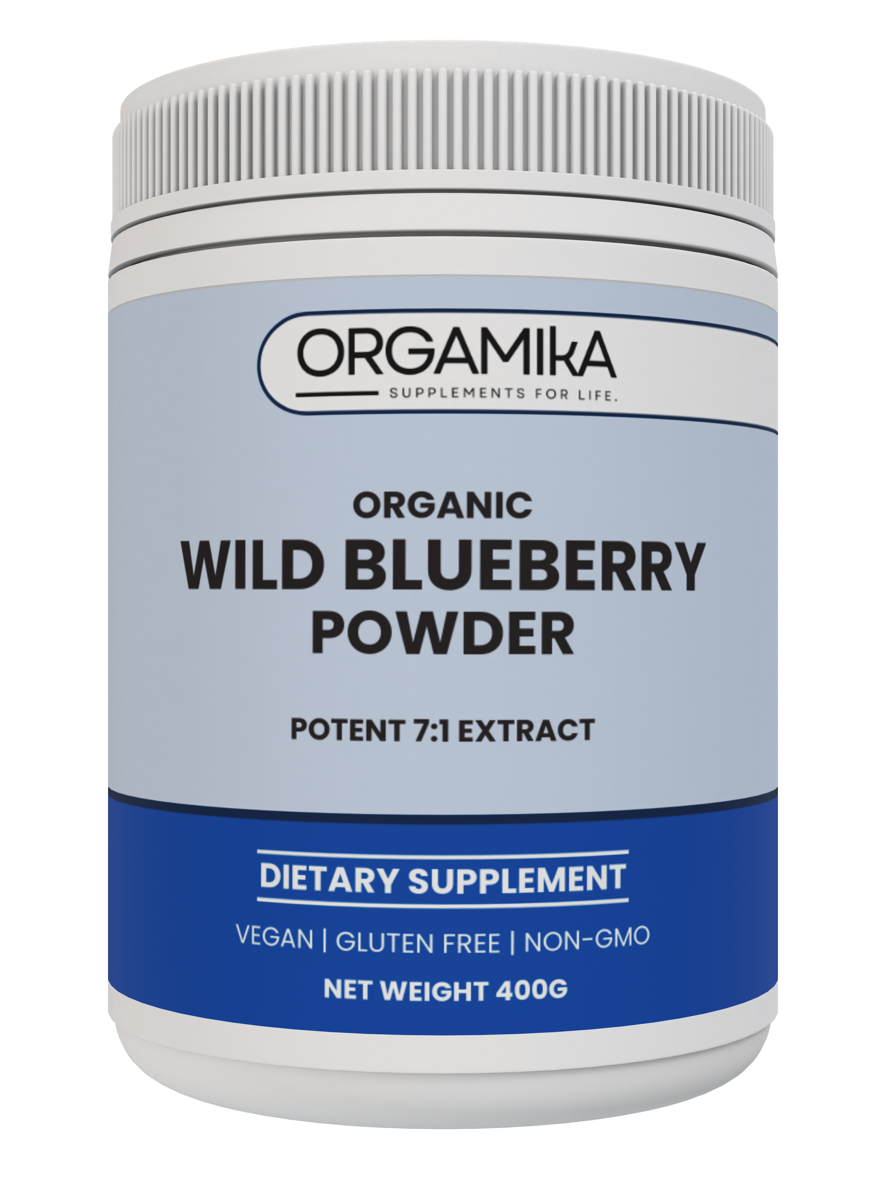 Orgamika Wild Blueberry Powder 400g - 100% Organic