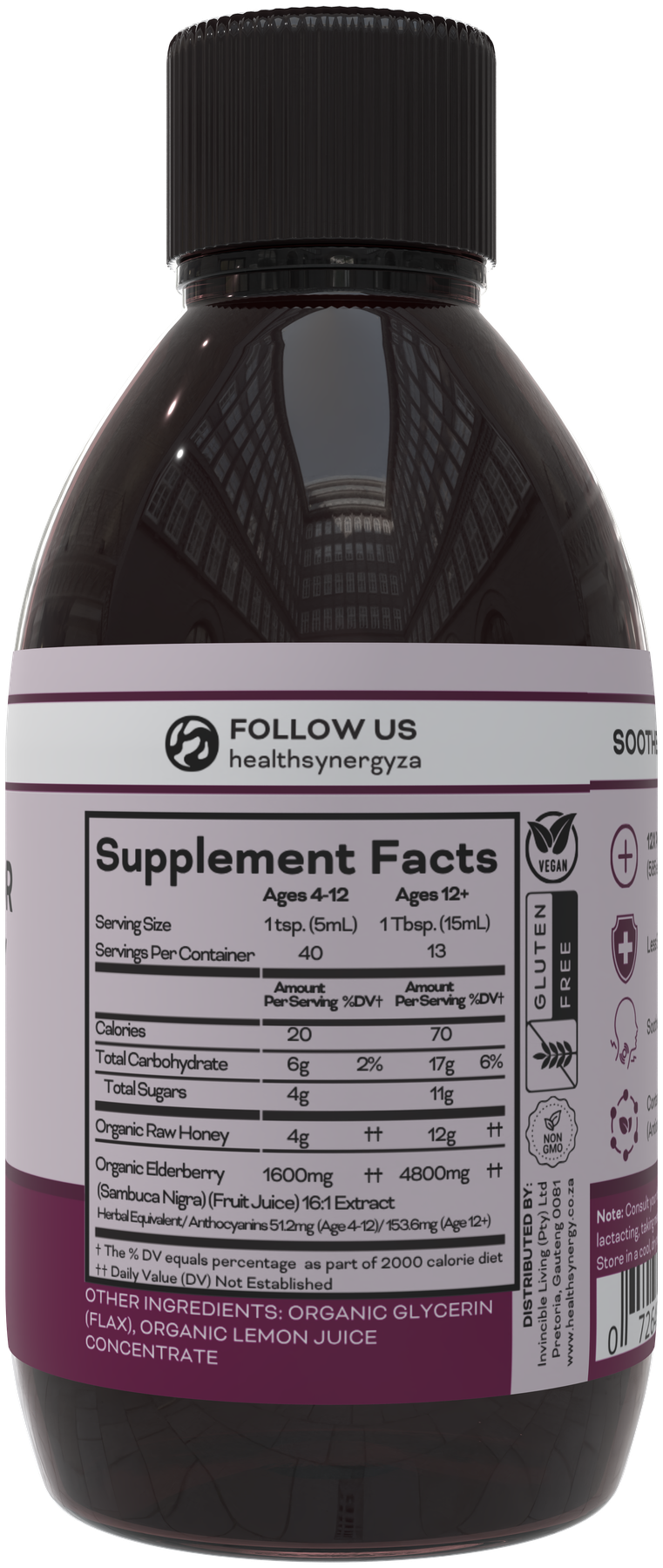 Orgamika Throat Doctor Elderberry & Raw Honey Formula