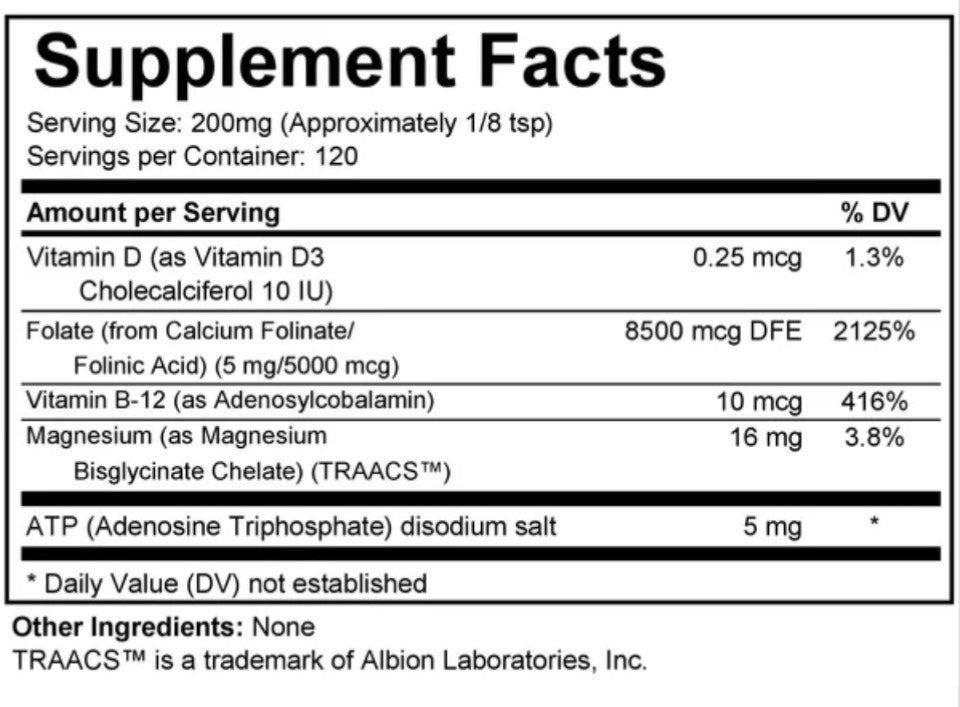 Spectrum Awakening Super Folinic Acid HIGH DOSE - Magnesium Enriched 120C