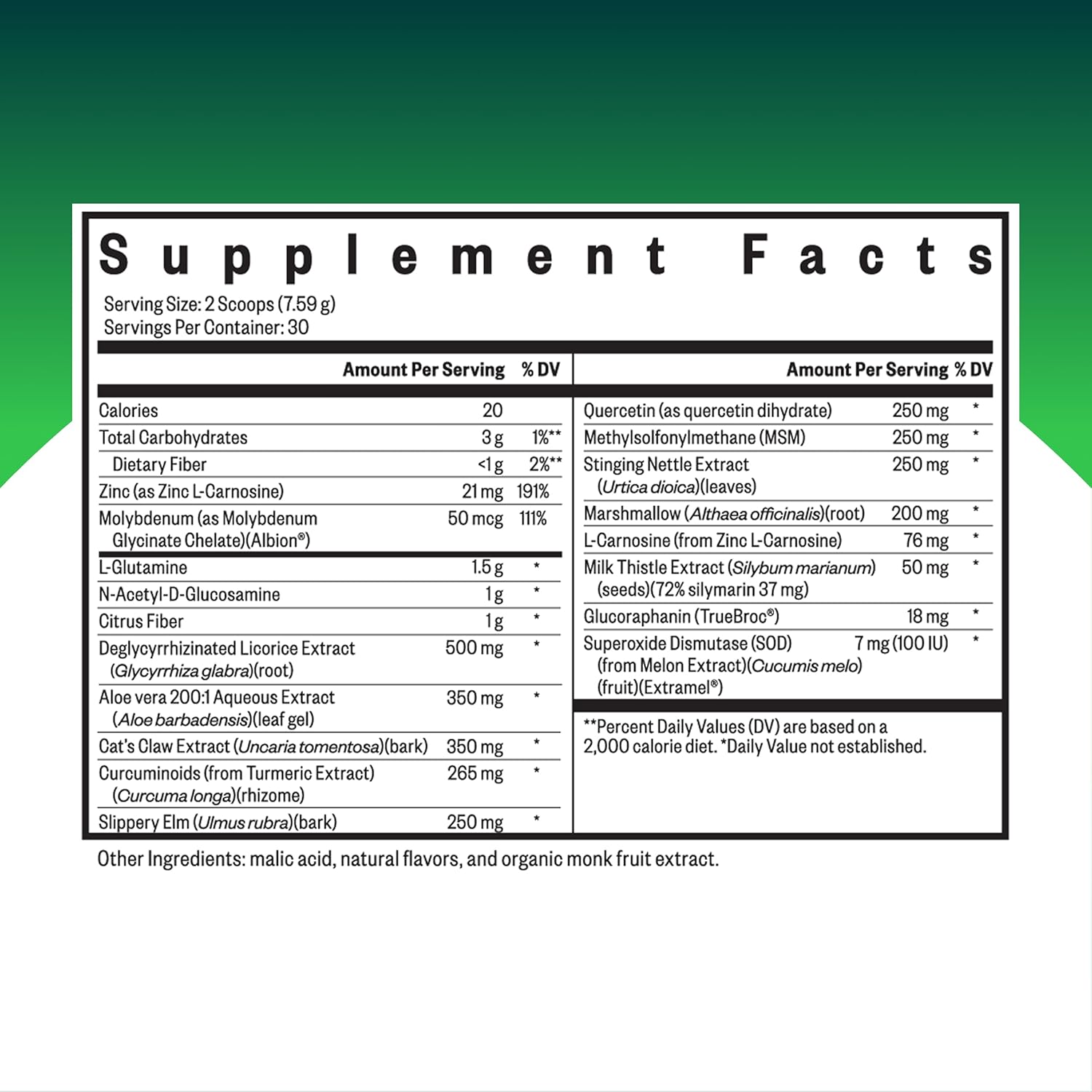 SeekingHealth Gut Nutrients 30 Servings (Peach)
