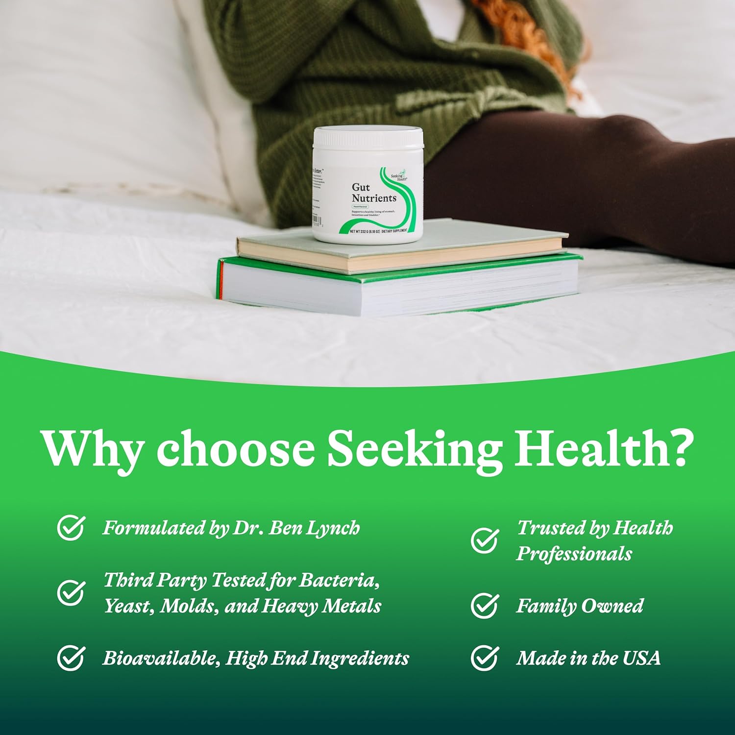 SeekingHealth Gut Nutrients 30 Servings (Peach)