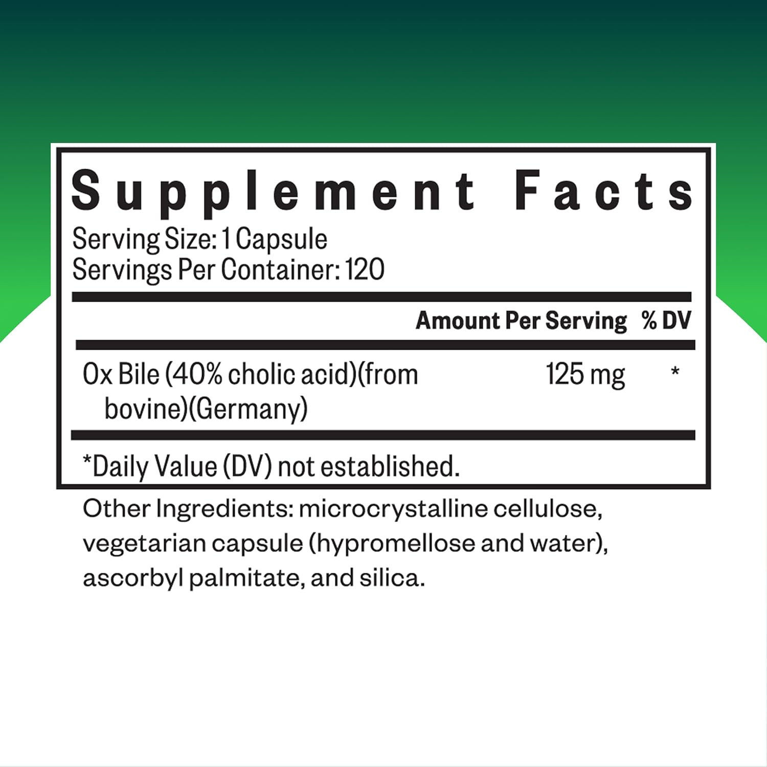 SeekingHealth Ox Bile 125mg