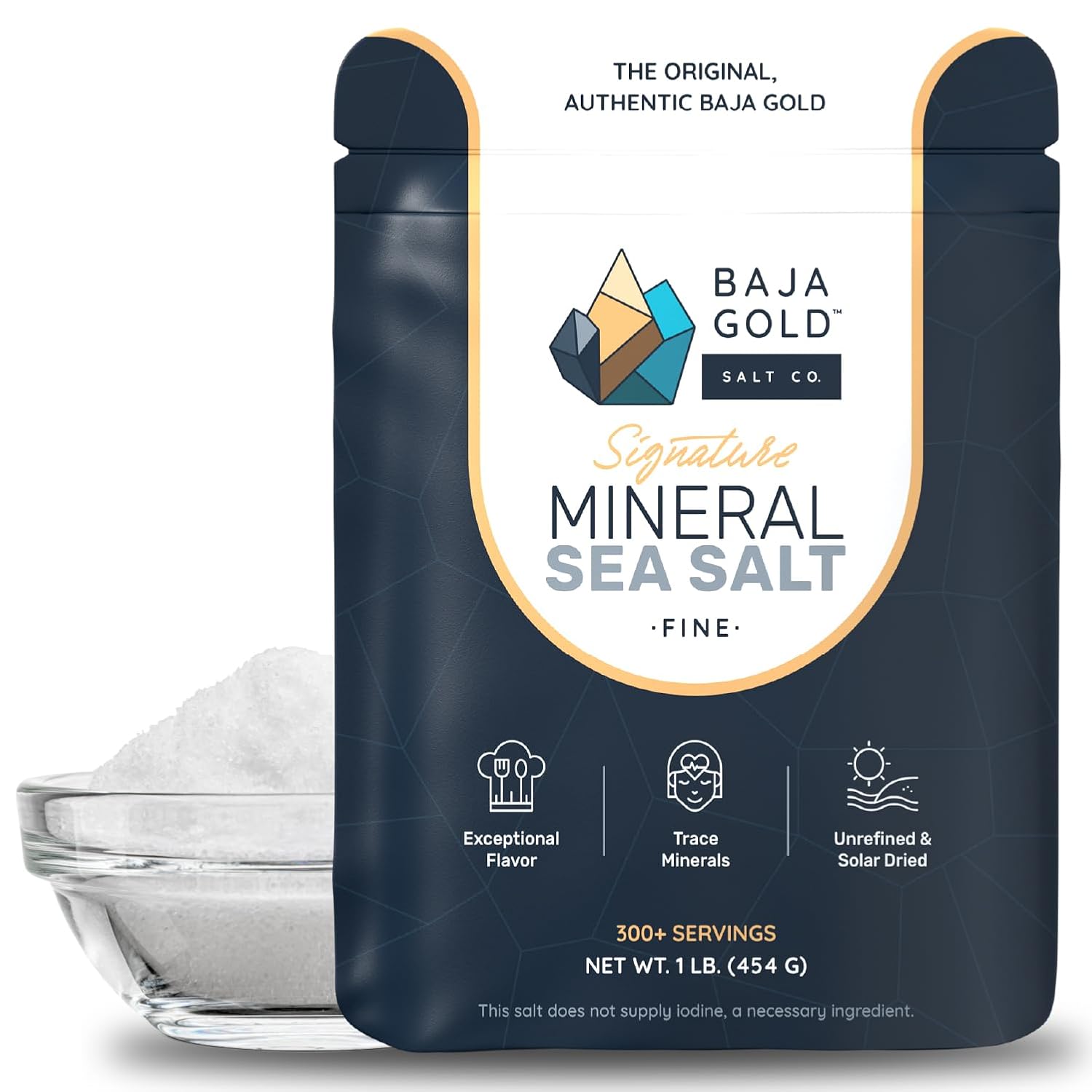 Baja Gold Signature Mineral Sea Salt - Fine Grind 454g