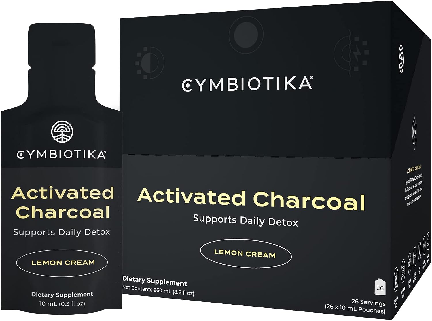 Cymbiotika Bio-Charged Activated Coconut Charcoal – Micelle Liposome Delivery