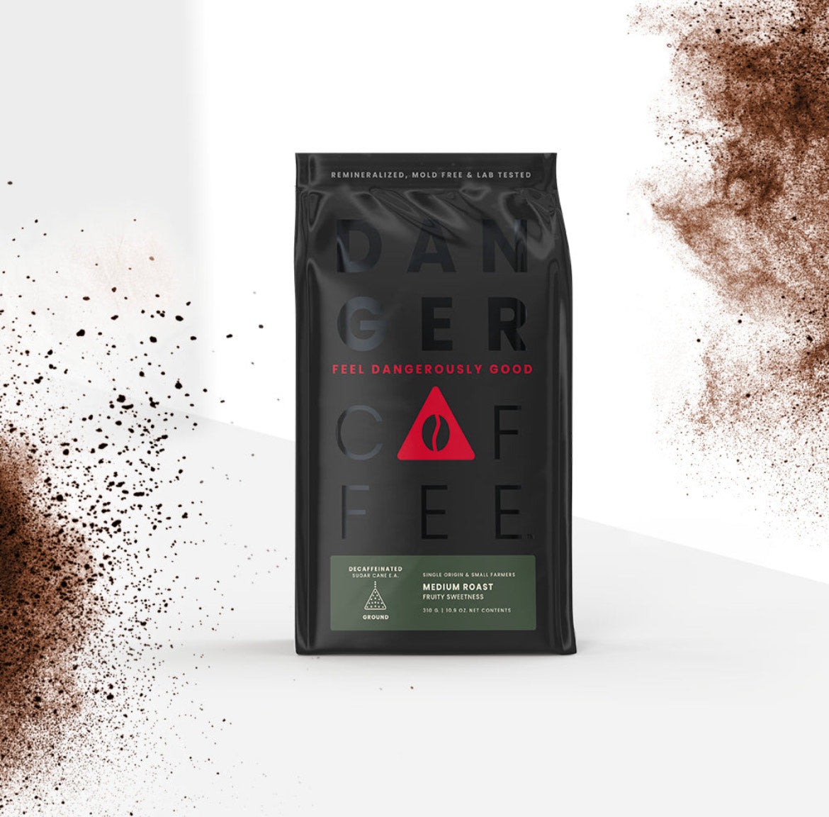 Danger Coffee Decaf Medium Roast Ground Coffee 340g