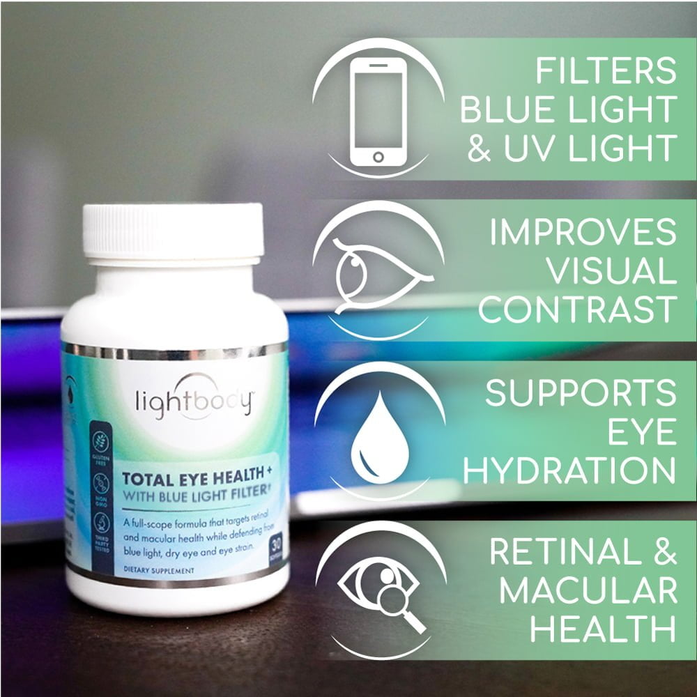 DefenderShield Lightbody® Total Eye Health + Blue Light Filter Supplement