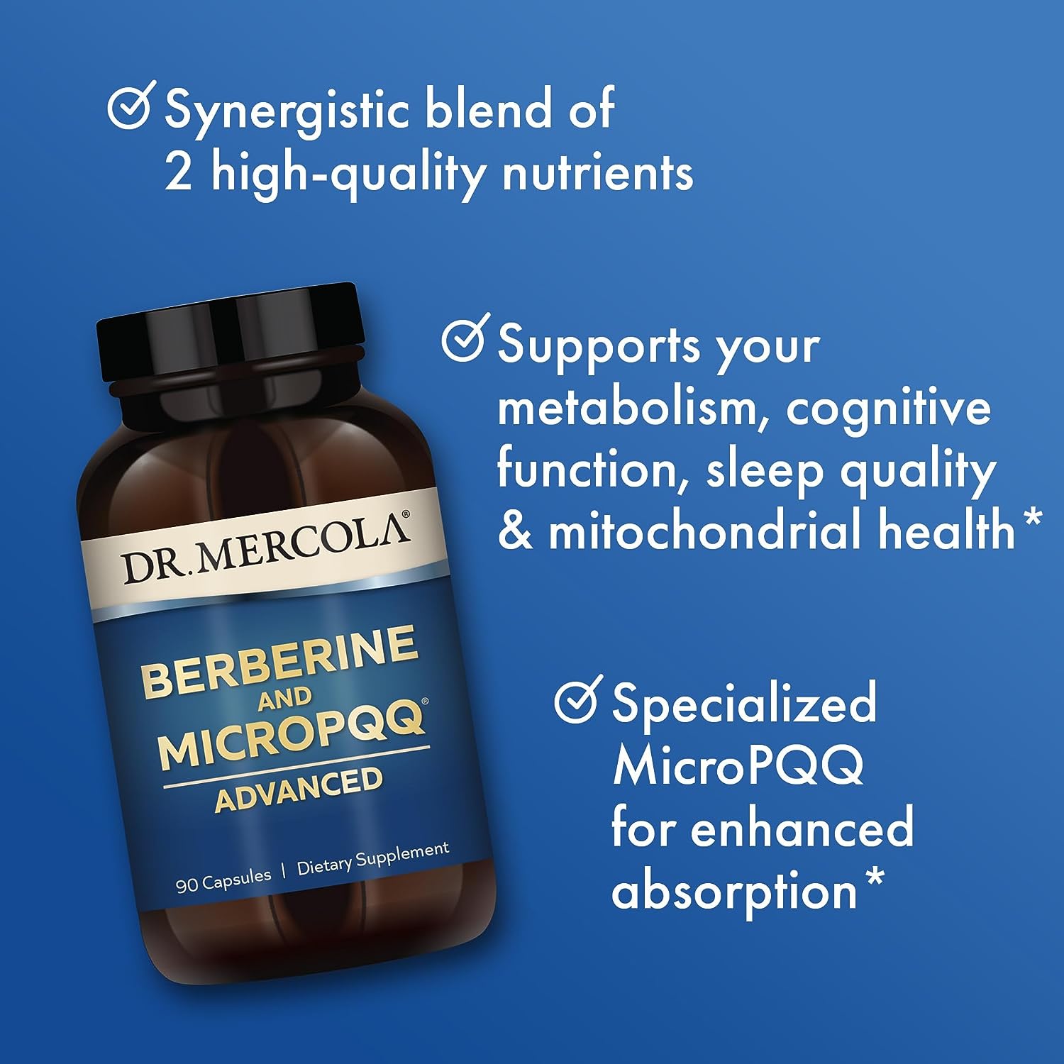 Dr Mercola Berberine and MicroPQQ 90 Capsules (3 Month Supply)
