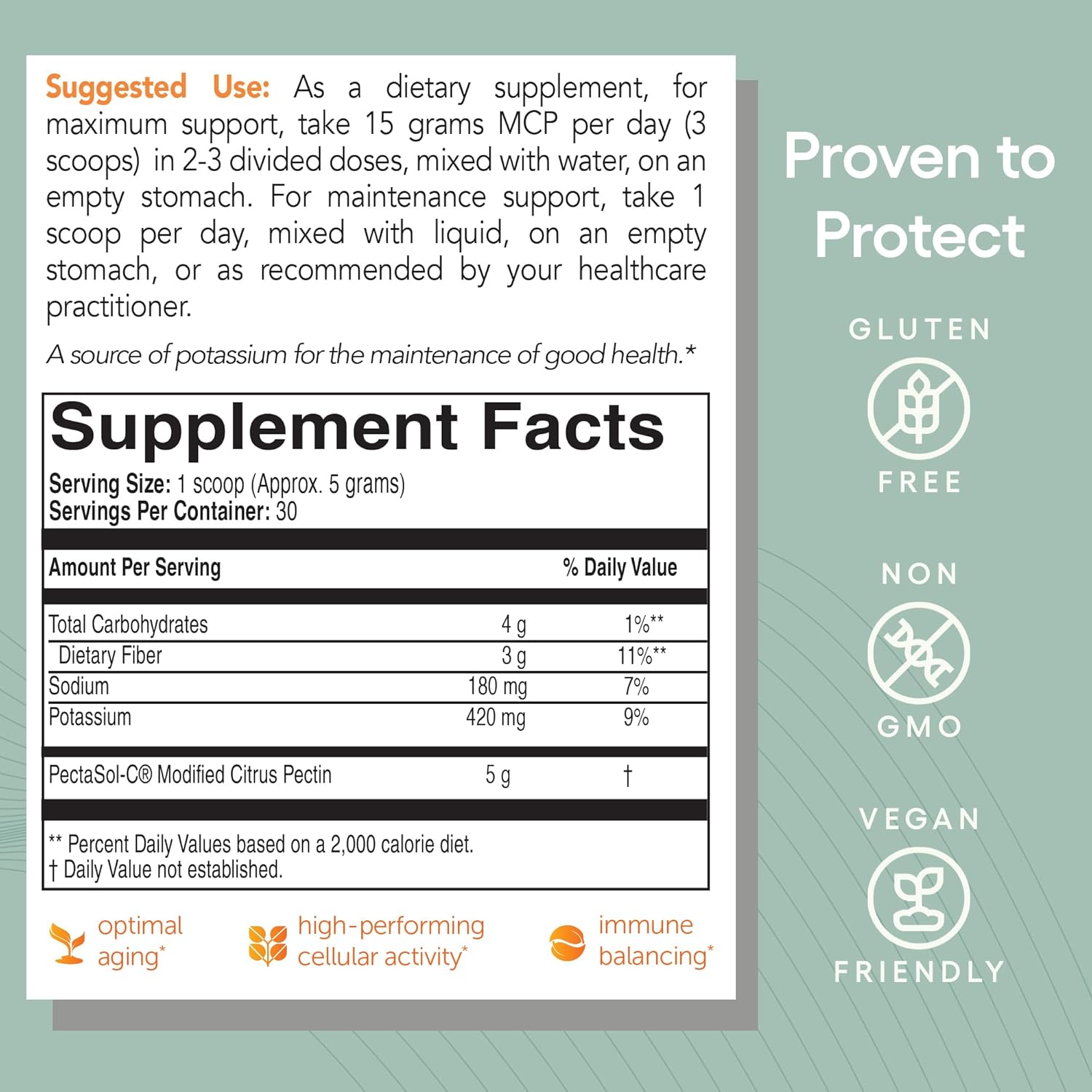 EcoNugenics Pectasol Modified Citrus Pectin - 150g Powder