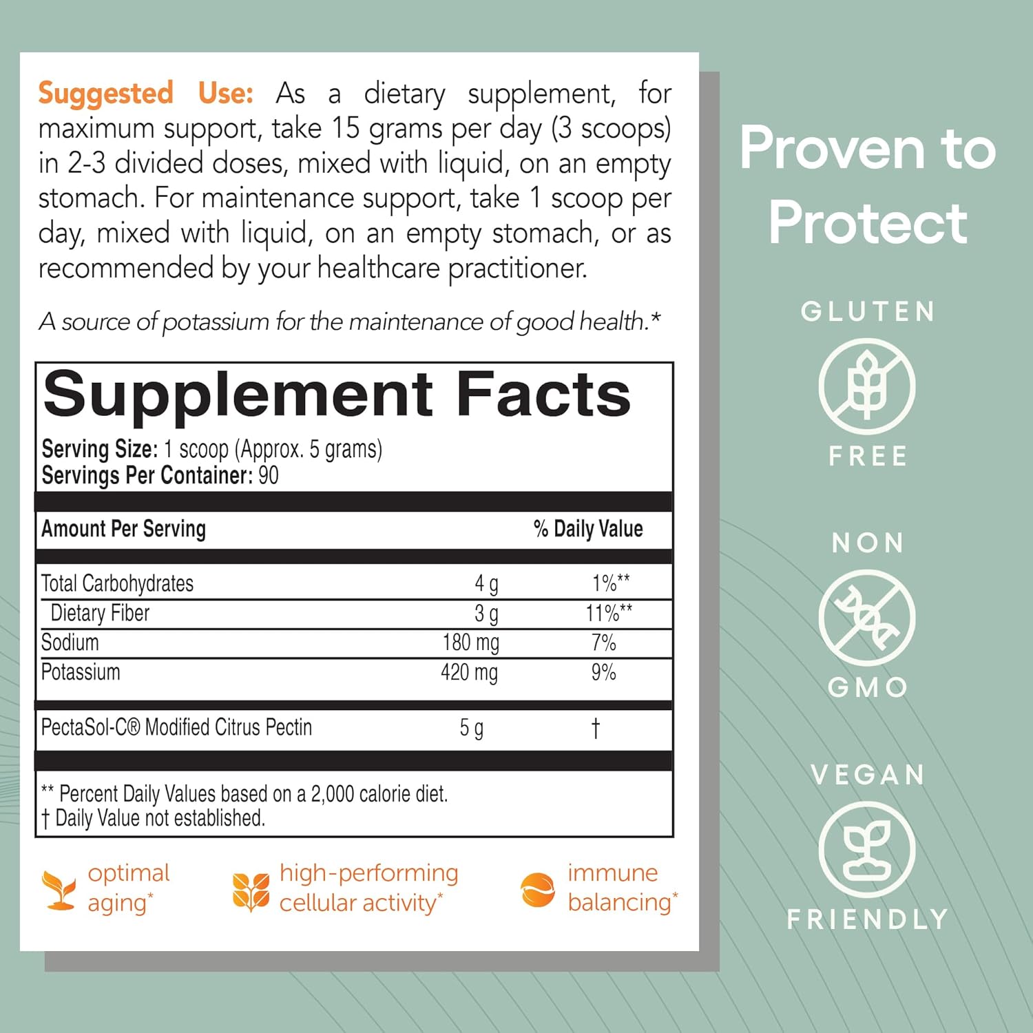 EcoNugenics Pectasol Modified Citrus Pectin - 454g Powder