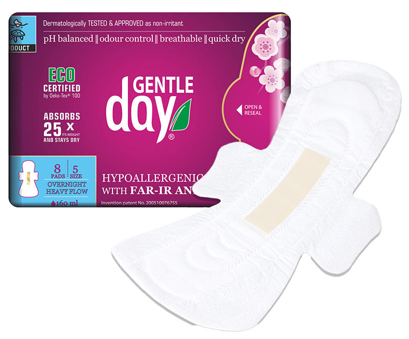 Gentle Day Organic Pads Overnight/Heavy Flow 8s