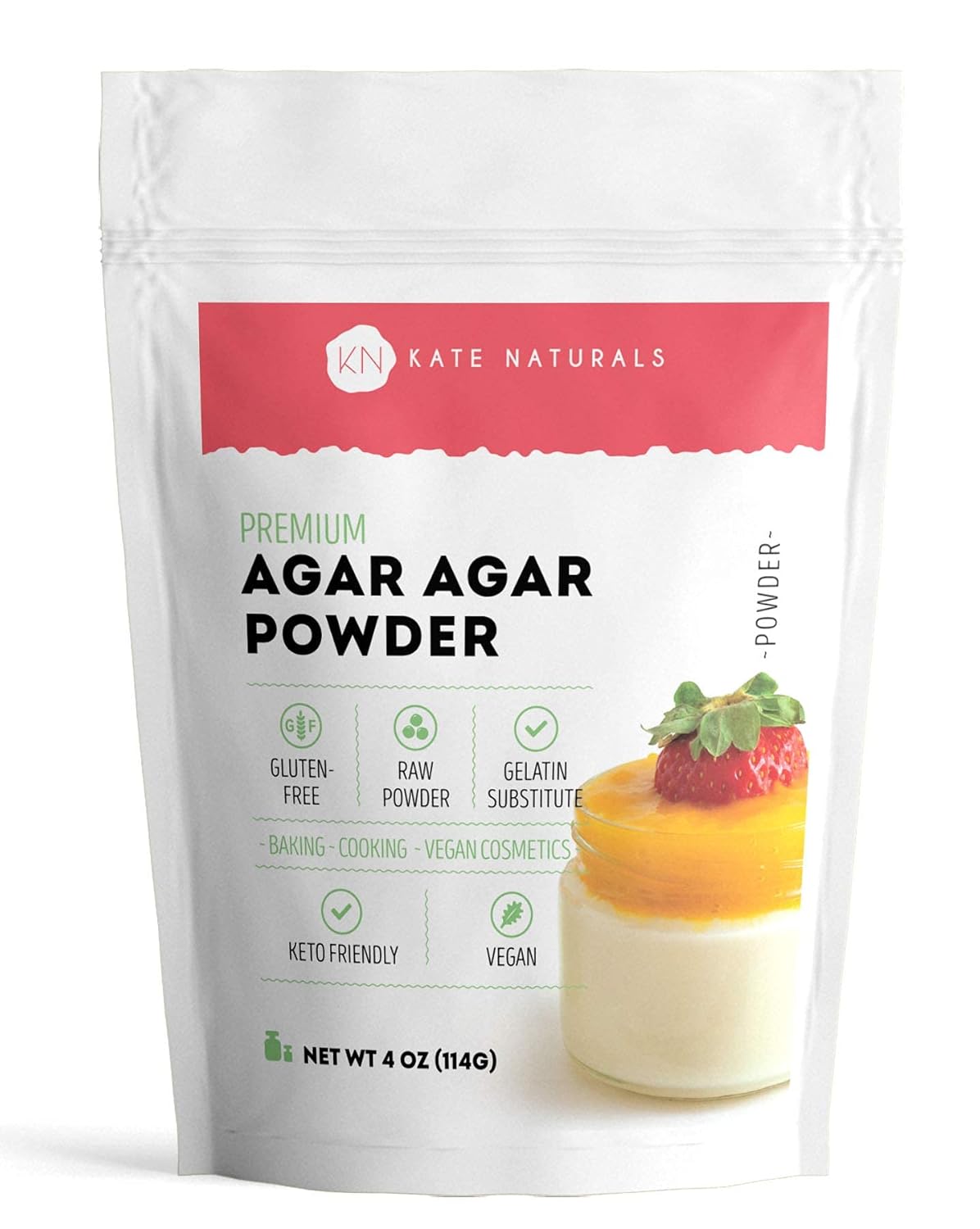 Kate Naturals Premium Agar Agar Powder 4oz