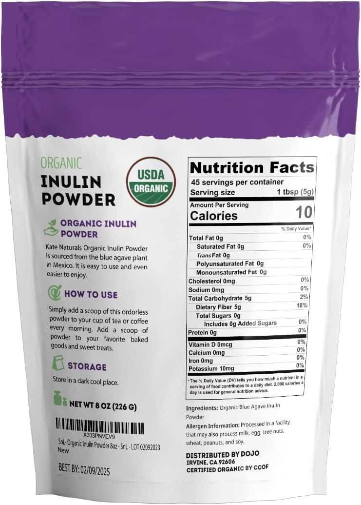 Kate Naturals Organic Inulin Powder 226g