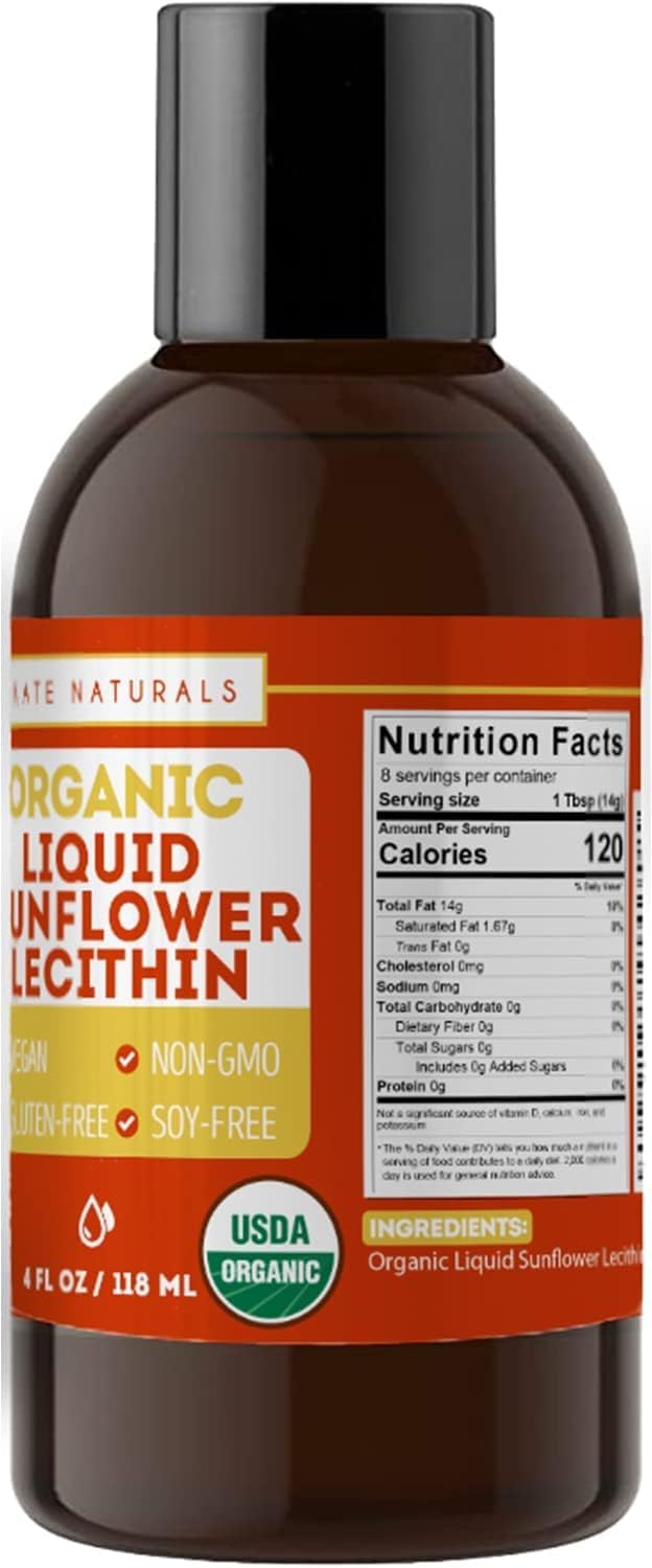 Kate Naturals Organic Liquid Sunflower Lecithin 118ml