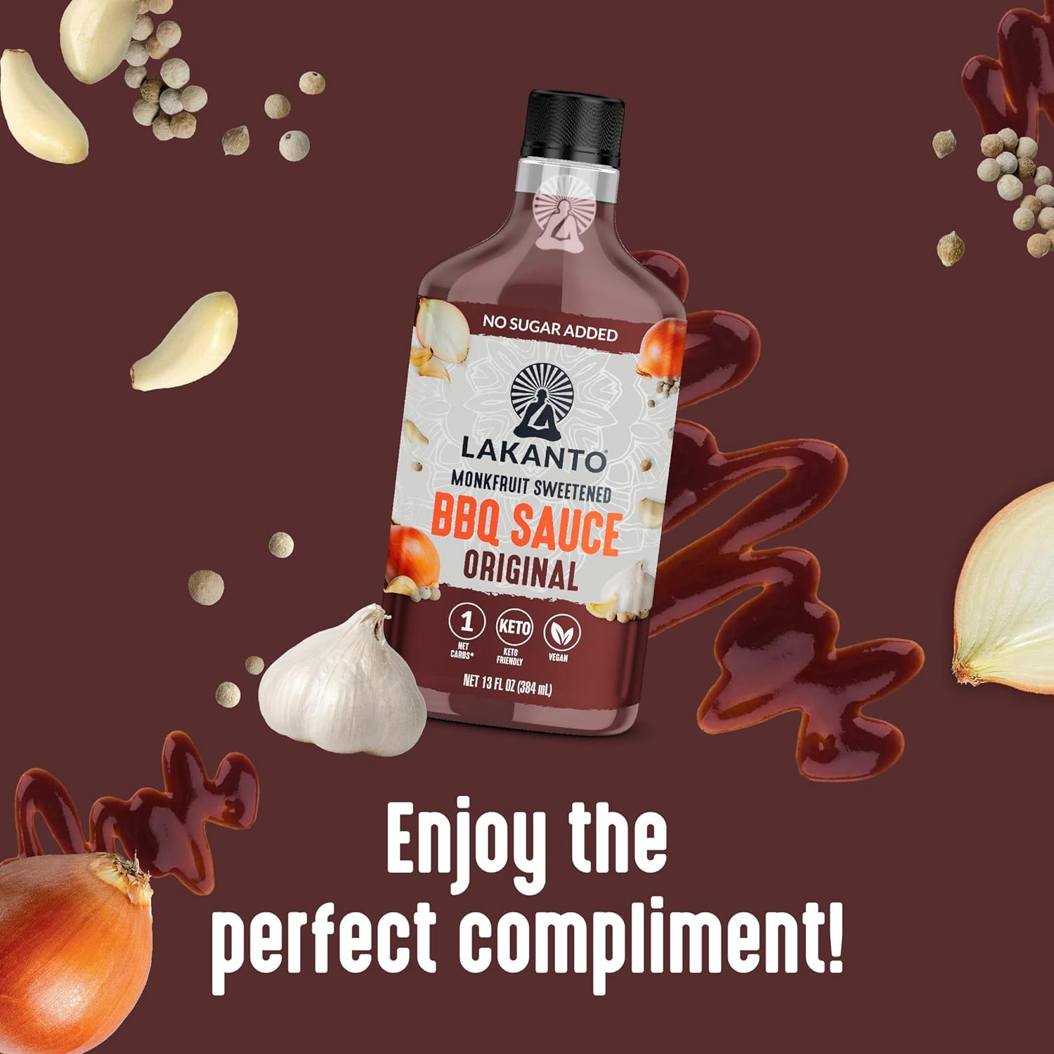 Lakanto BBQ Sauce - Original - Monkfruit Sweetened 384ml