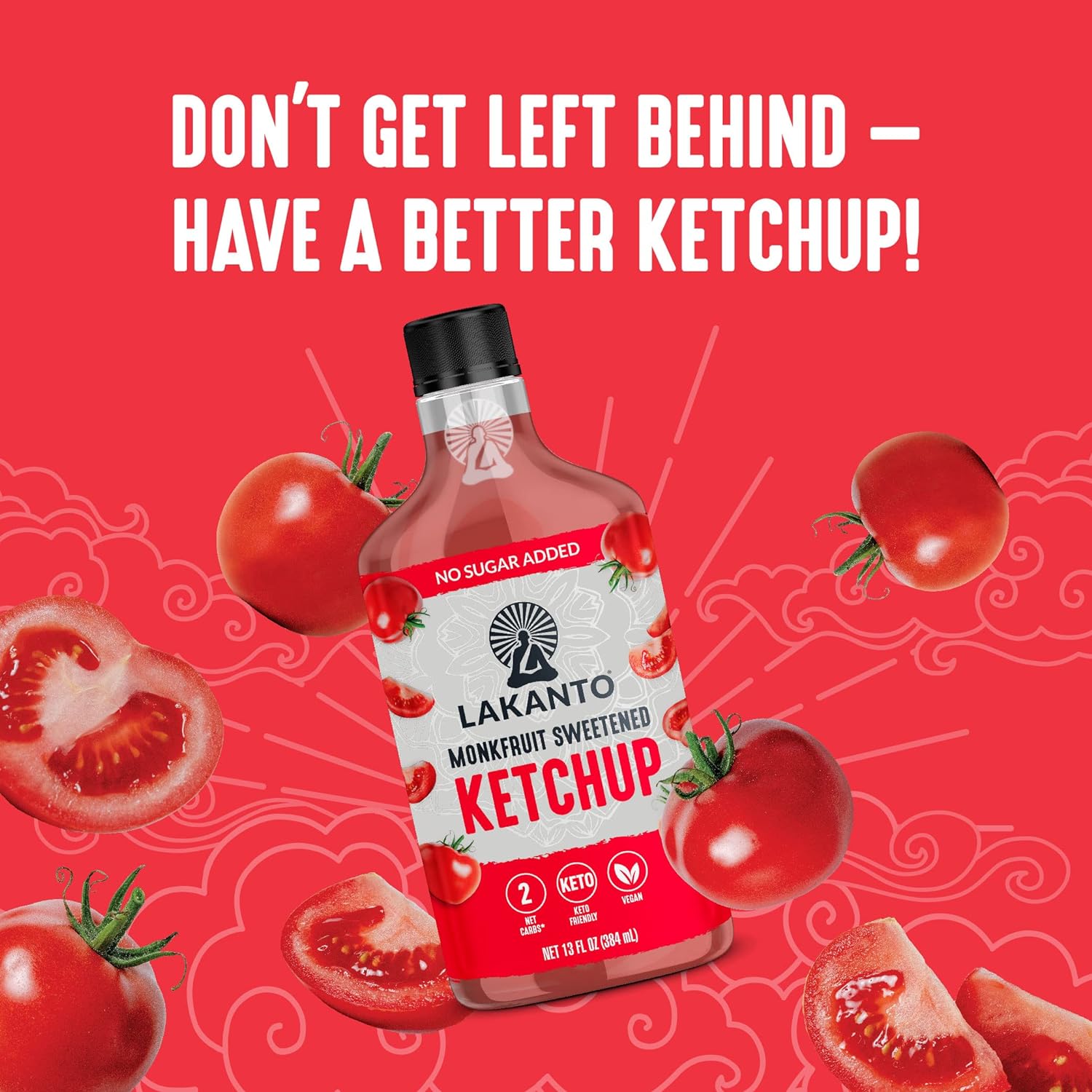 Lakanto Sugar Free Ketchup - Sweetened With Monk Fruit Sweetener