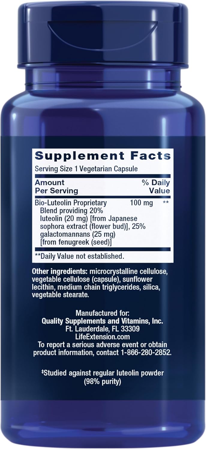 Life Extension Bio-Luteolin 100mg, 30 Capsules
