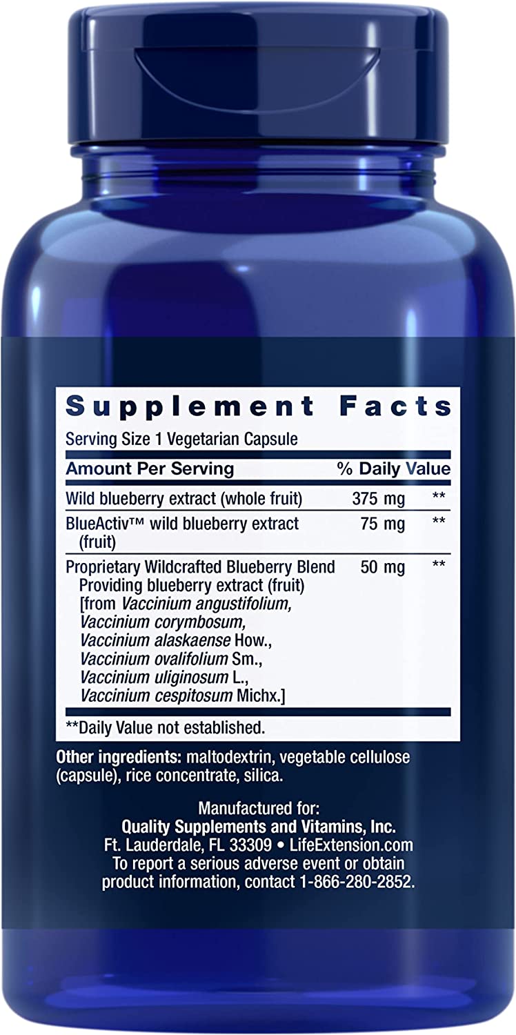 Life Extension Blueberry Extract Capsules