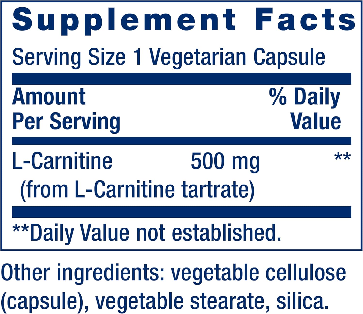Life Extension L-Carnitine 500mg 30 Capsules