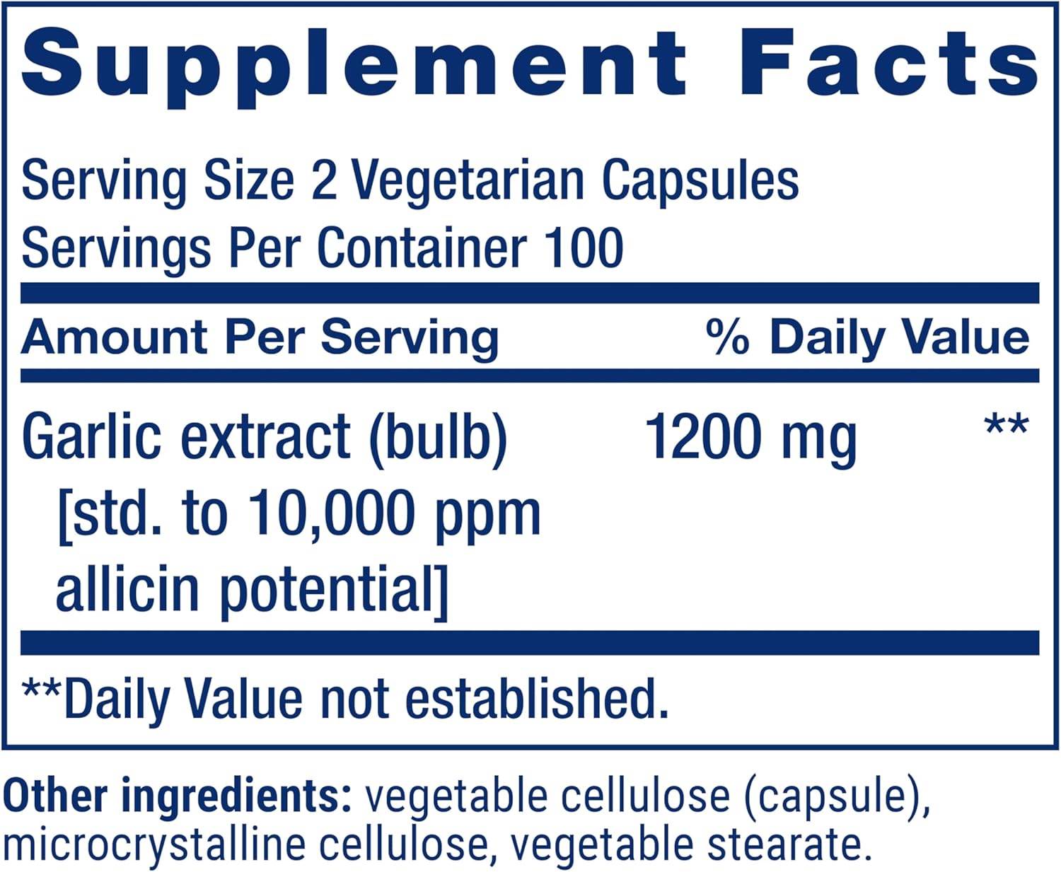 Life Extension Optimized Garlic
