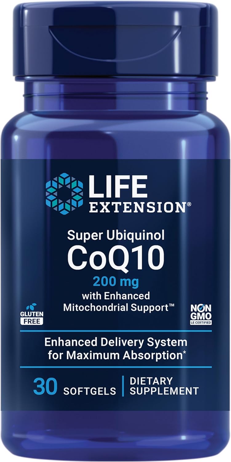 Life Extension Super Ubiquinol CoQ10 w/ Enhanced Mitochondrial Support 200mg