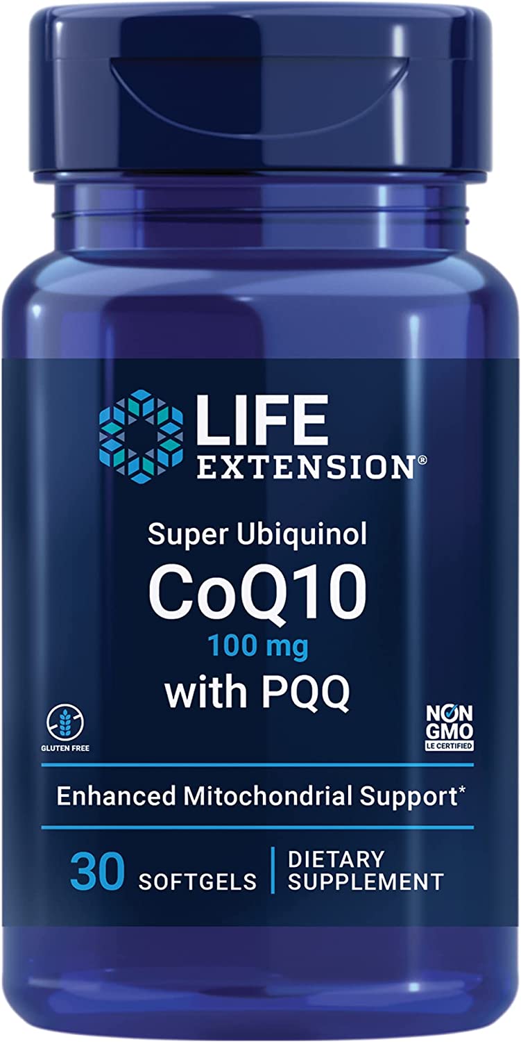 Life Extension Super Ubiquinol CoQ10 with PQQ 100mg 30C