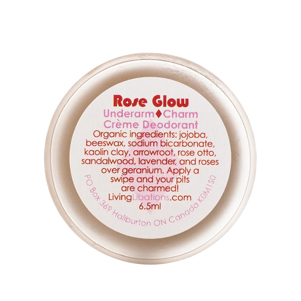 Living Libations Organic Underarm Charm Creme Deodorant - Rose Glow 30ml