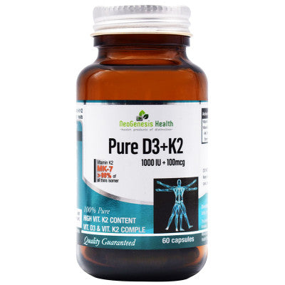 Neogenesis Health Pure D3 + K2 1000IU + 100mcg 60C