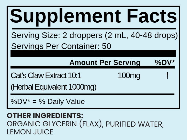 Orgamika Liquid Cat's Claw 100ml - Organic