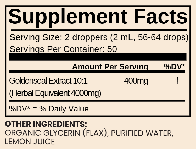 Orgamika Liquid Goldenseal 100ml - Organic