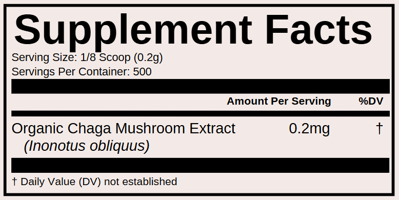 Organica Chaga Mushroom Extract Powder