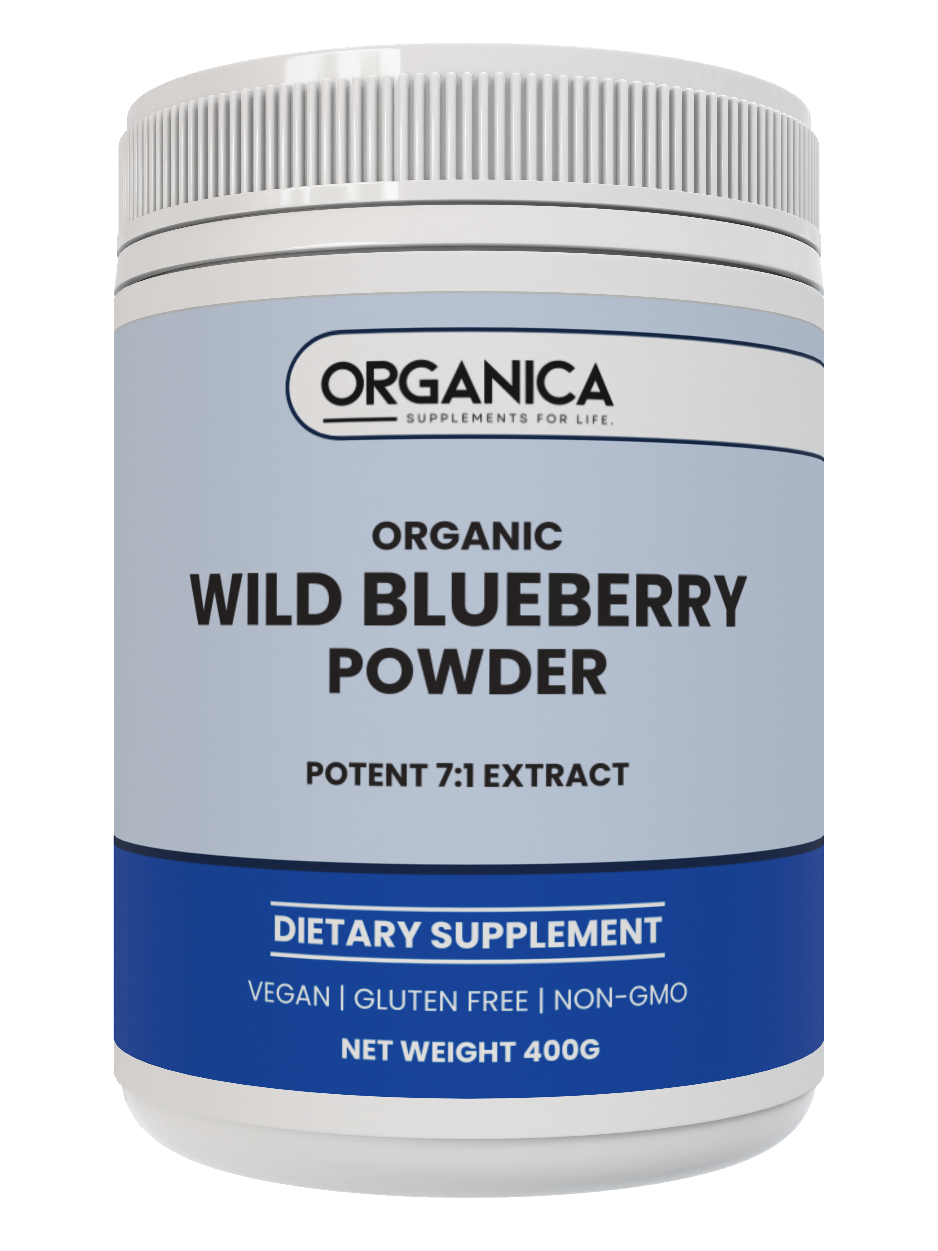 Organica Wild Blueberry Powder 400g - 100% Organic