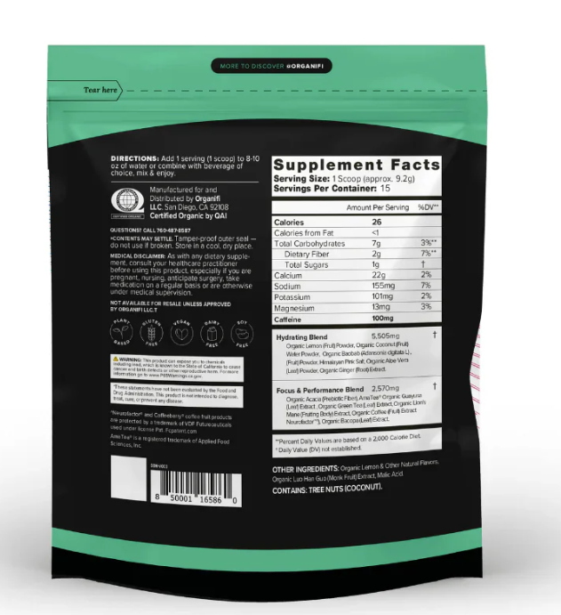 Organifi Peak Powerc 15ct Travel Pack