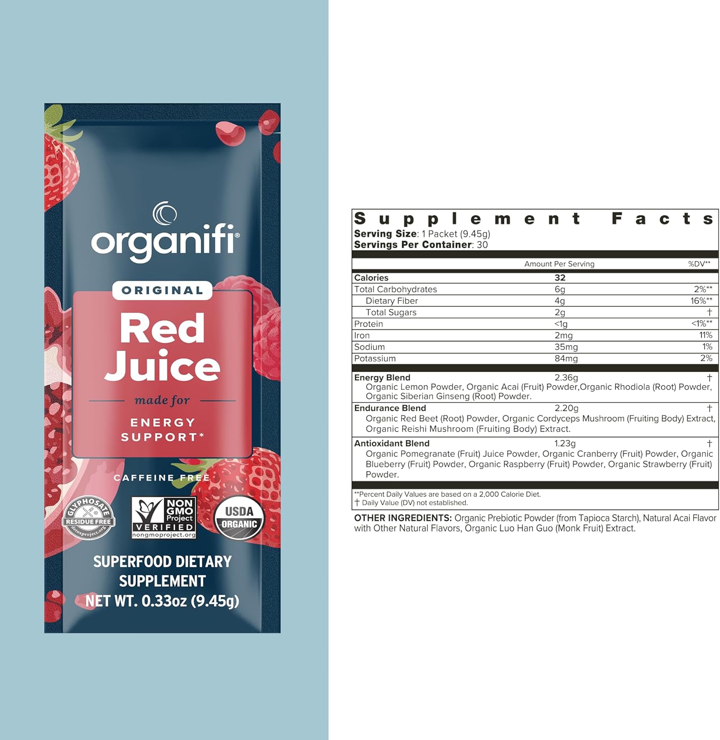 Organifi Red Juice 14ct (Travel Pack)