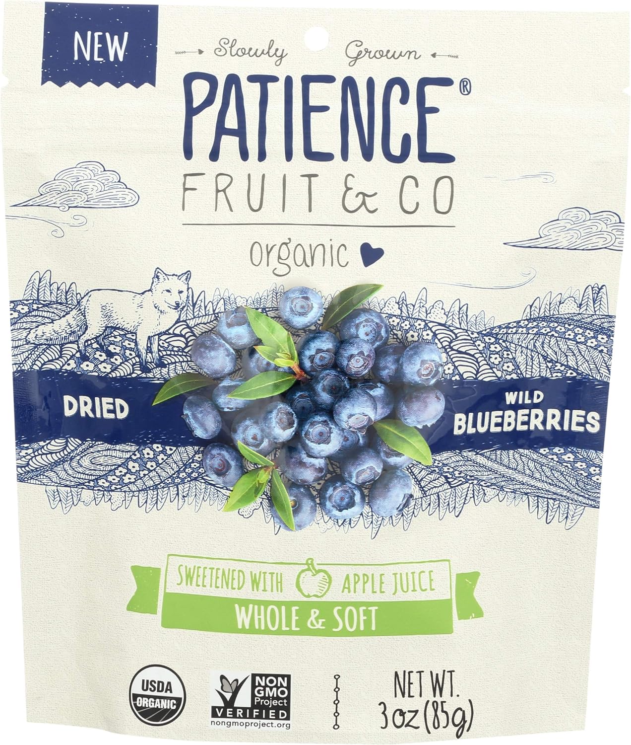 Patience Fruit & Co Organic Whole Wild Blueberries