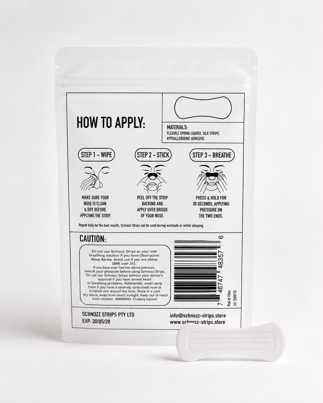 Schnozz Clear Nasal Strips