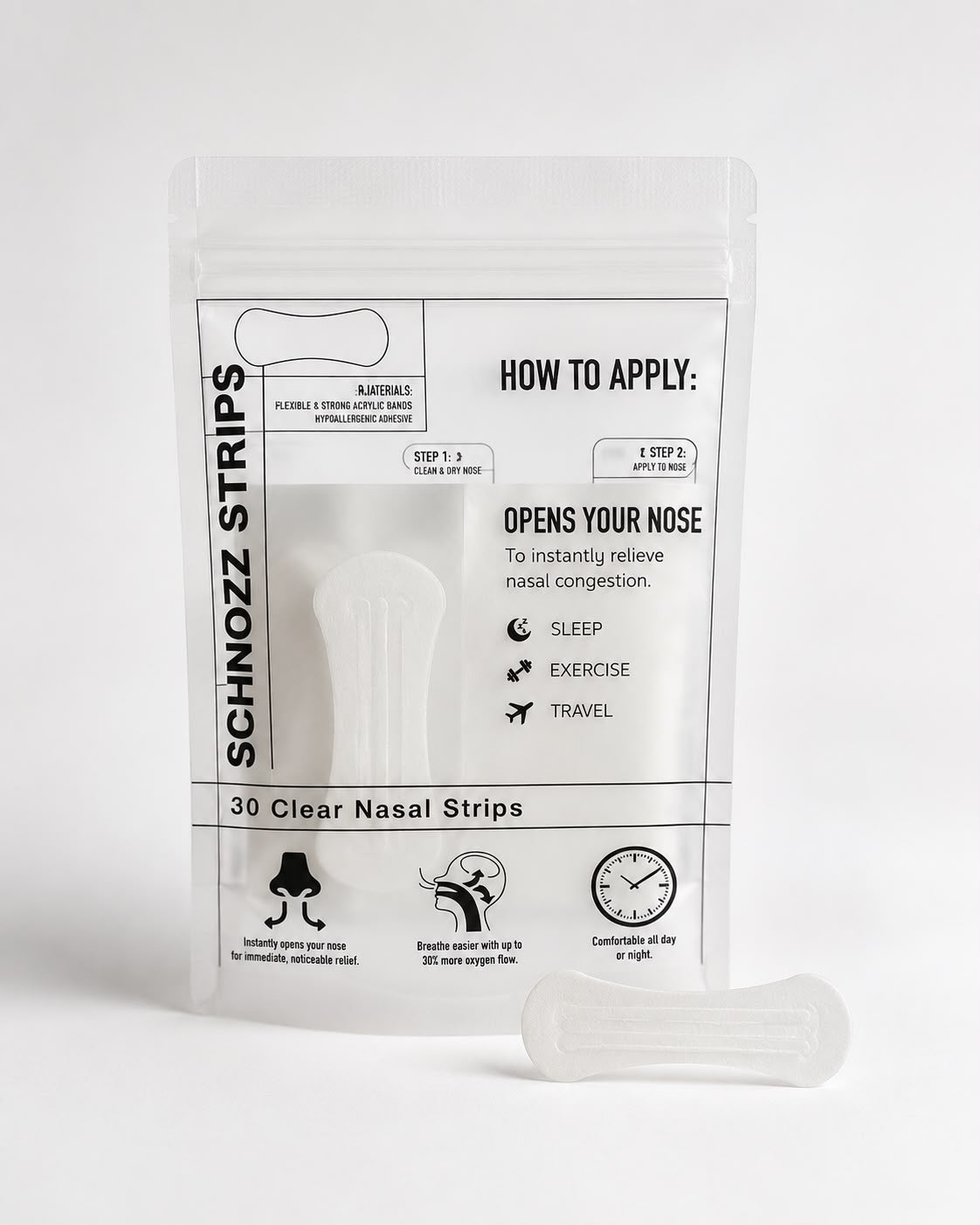 Schnozz Clear Nasal Strips