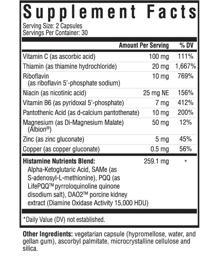 SeekingHealth Histamine Nutrients